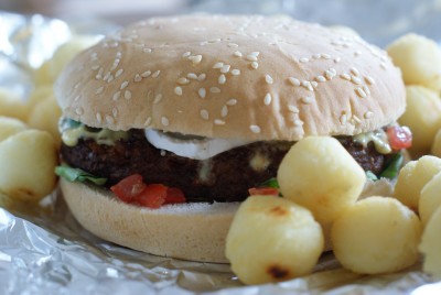 Hamburger végétarien.